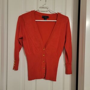 INC International Concepts Women's Vibrant Coral Cardigan Size M